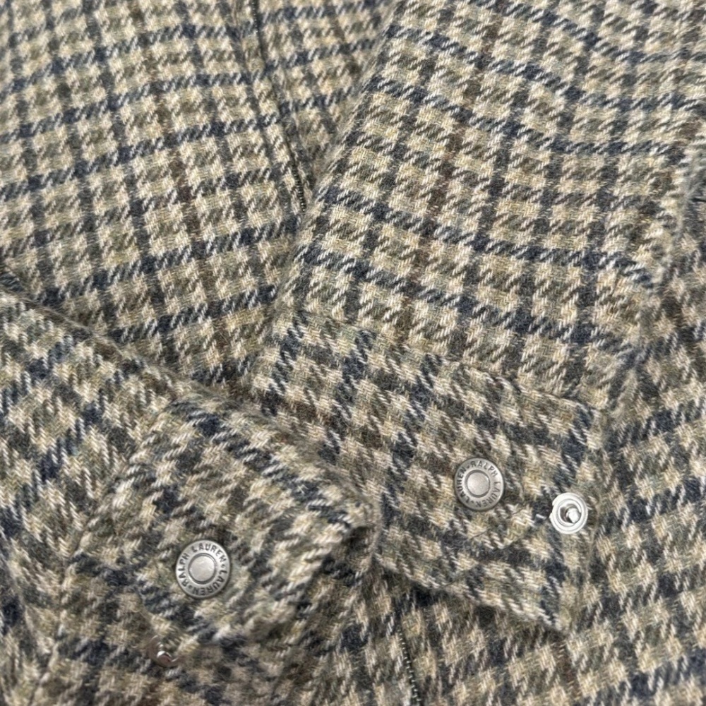 Lauren Ralph Lauren Vintage 100% Wool Houndstooth Jacket Blazer Womens Size 4 - Picture 7 of 14